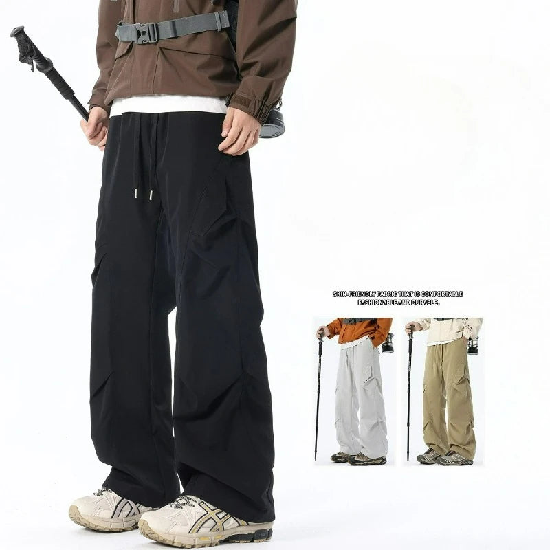 Men's Multi-Pocket Cargo Overalls | Stylish Baggy Trousers for Summer