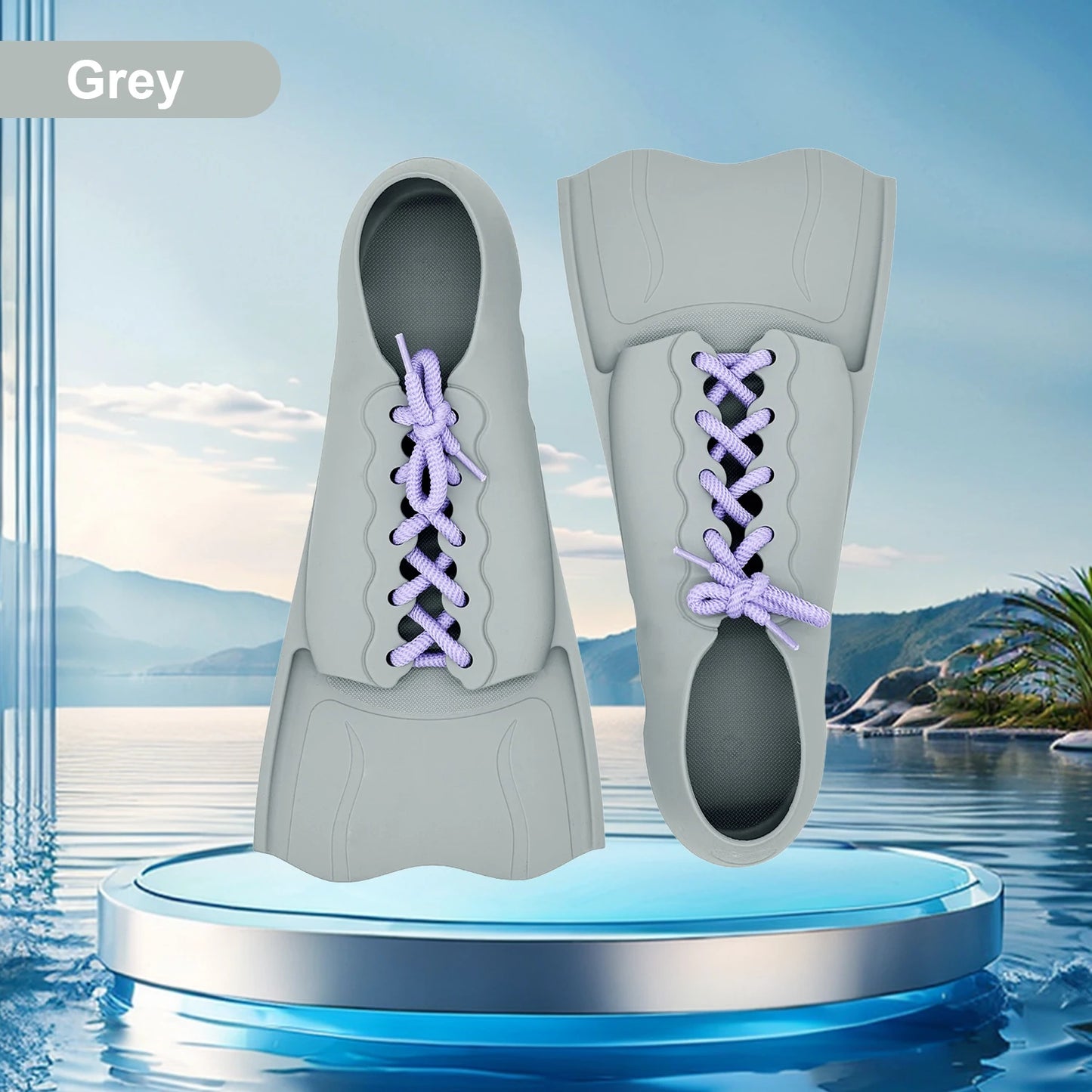 Adjustable Short Snorkeling Fins | Anti-Slip Swimming Equipment