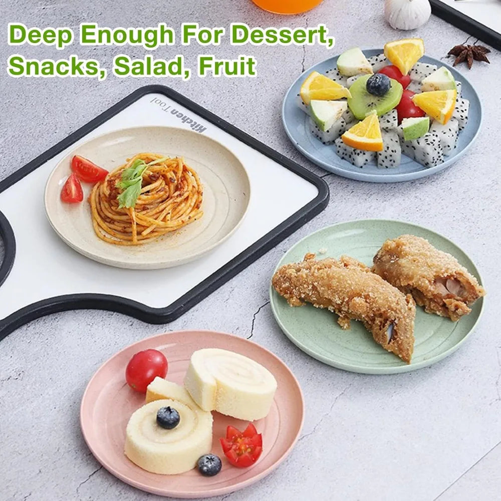 Lightweight Wheat Straw Dinner Plates Set | Eco-Friendly & Durable