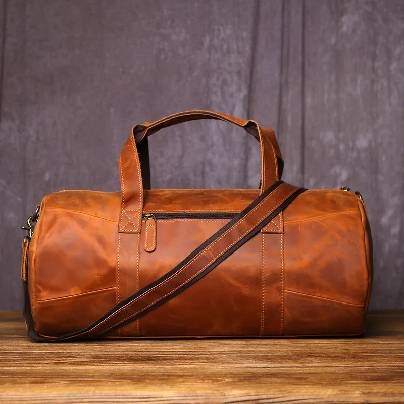Retro Men's Crossbody Travel Bag | Genuine Leather Handbag