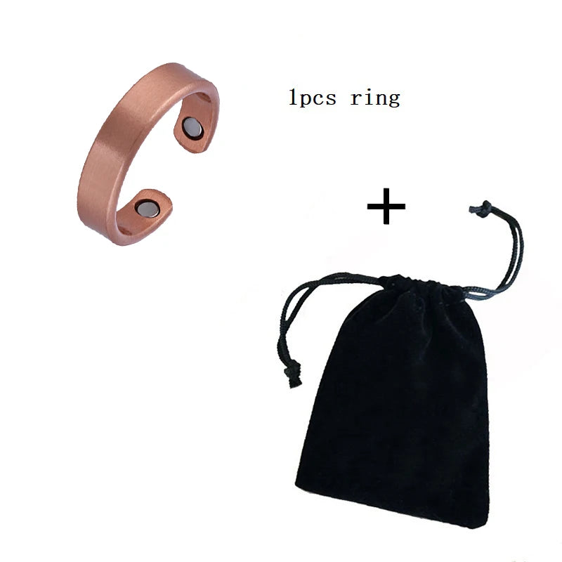 Pure Copper Magnetic Bracelets & Rings for Health & Style