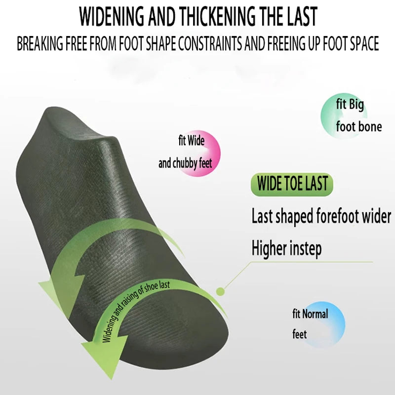 Wide-Toe Men's Casual Shoes | Breathable & Comfortable Sneakers