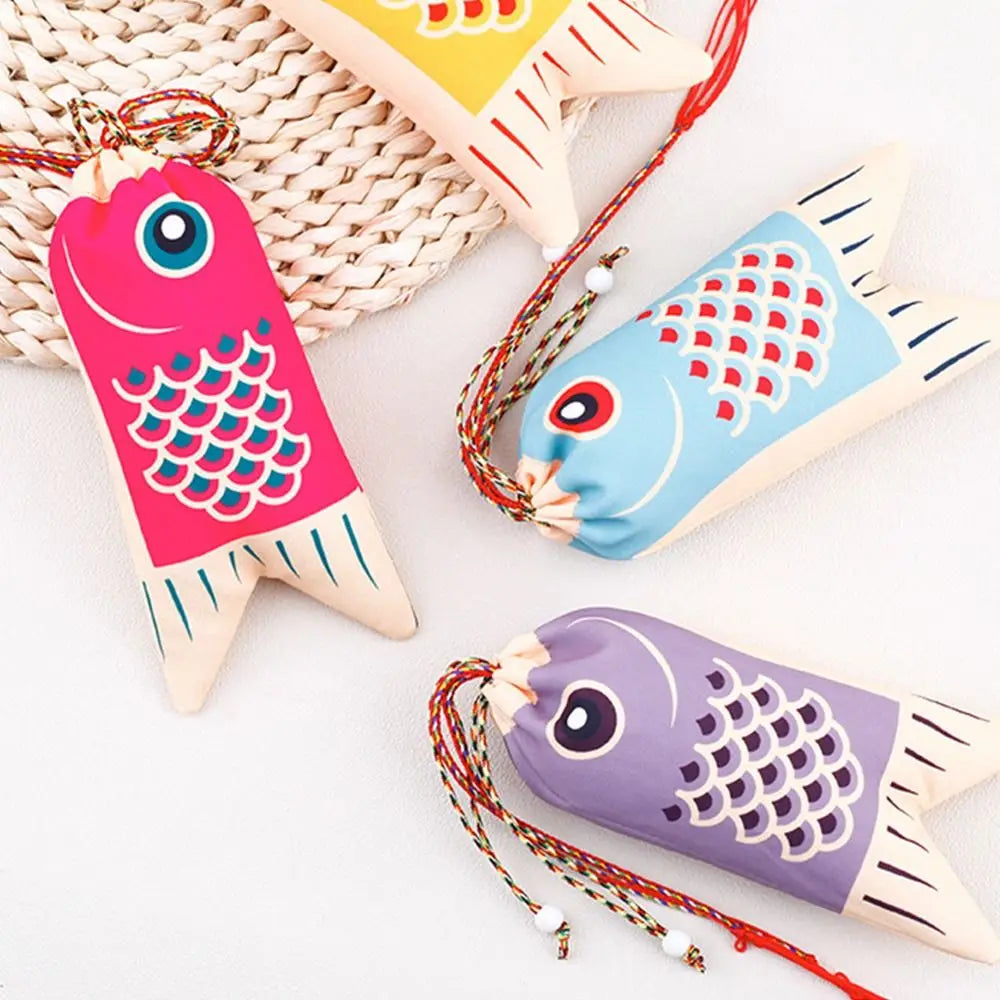 Koi Carp Blessing Bag | Japanese Style Ethnic Jewelry Pouch