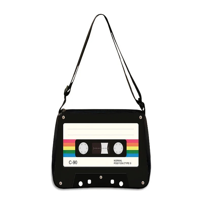 Stylish Polyester Shoulder Bag | Cartoon Design & Crossbody Strap