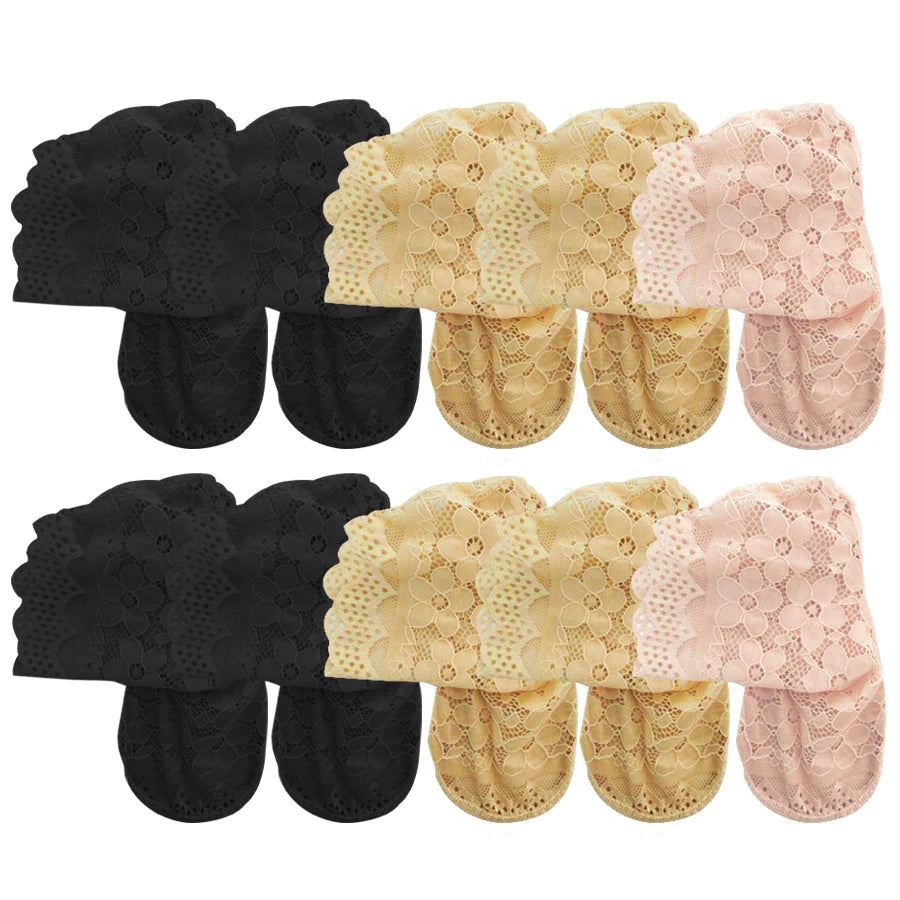 Women's Floral Lace Socks | Summer Thigh-High Sheer Comfort
