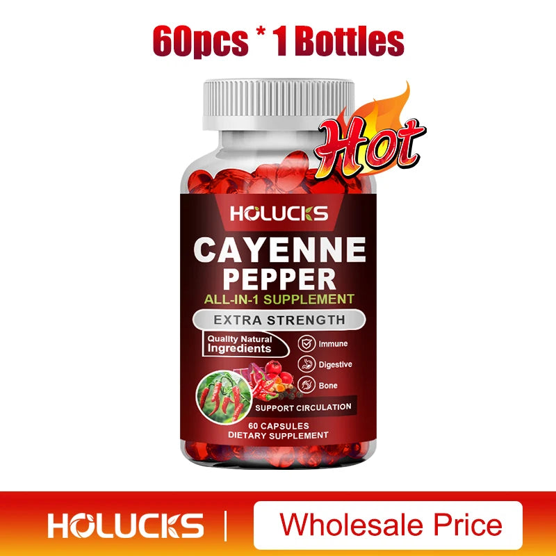 Cayenne Pepper Capsules with Vitamin D3 & K2 | Boost Health & Wellness