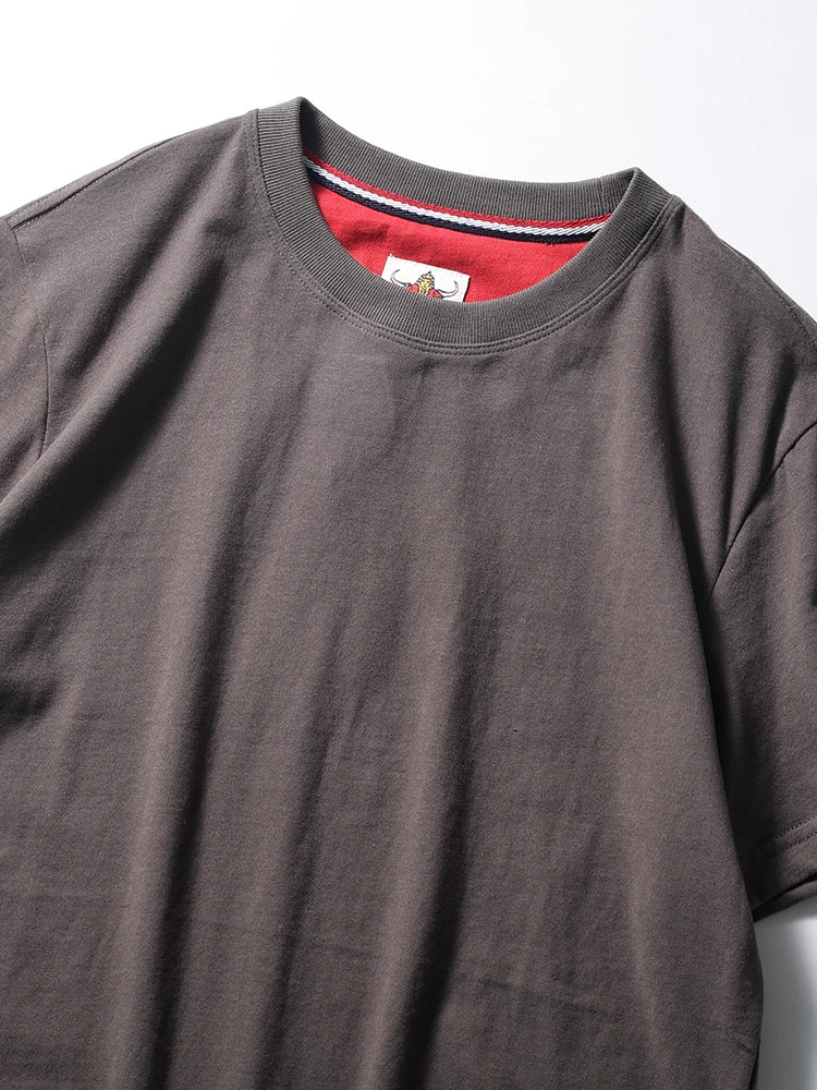 Men's Retro Solid Color Short Sleeve T-shirt | Summer Fashion Top