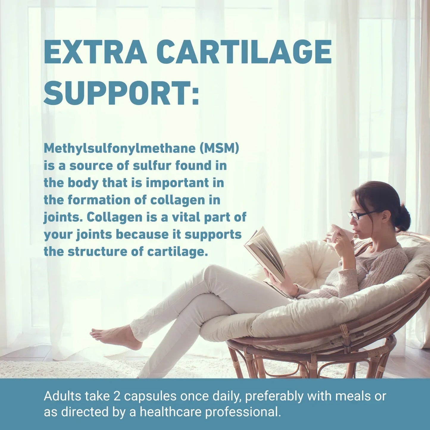 MSM + Vitamin D3 with Glucosamine - Joint Support Supplement