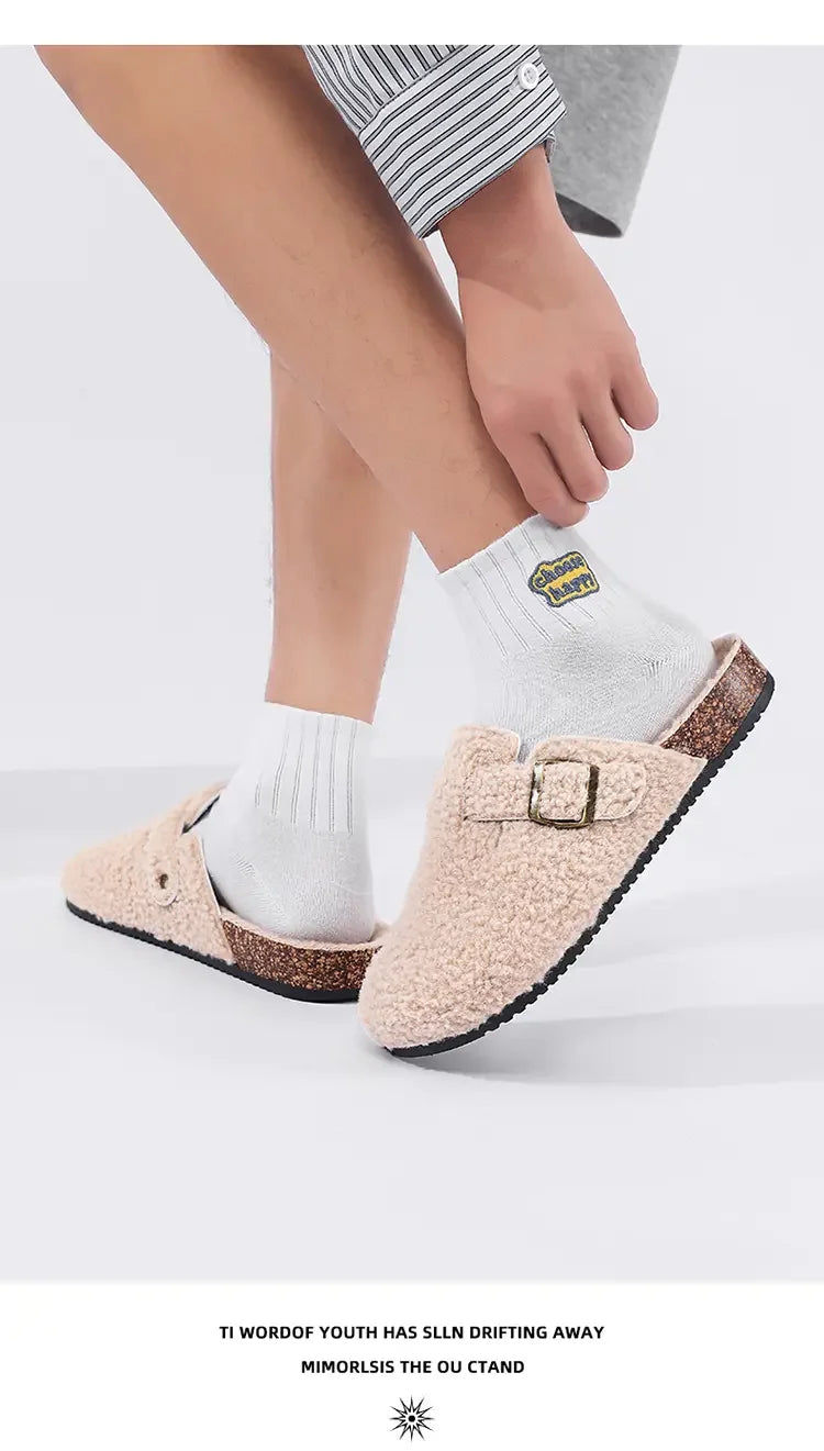 Cozy Unisex Plush Cotton Slippers | Non-Slip Winter House Shoes