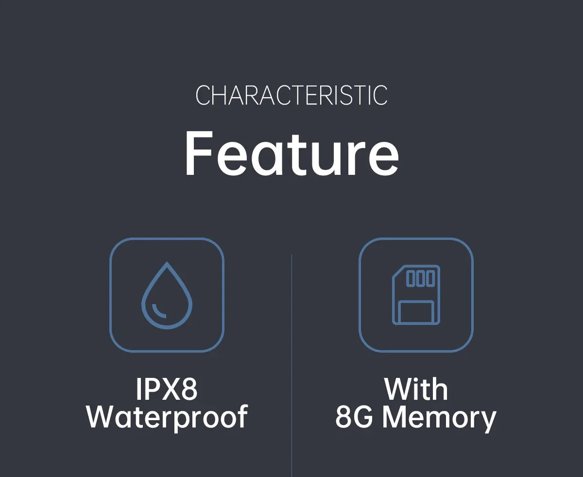 Waterproof Bone Conduction Wireless Earphones | 32GB MP3 Headset