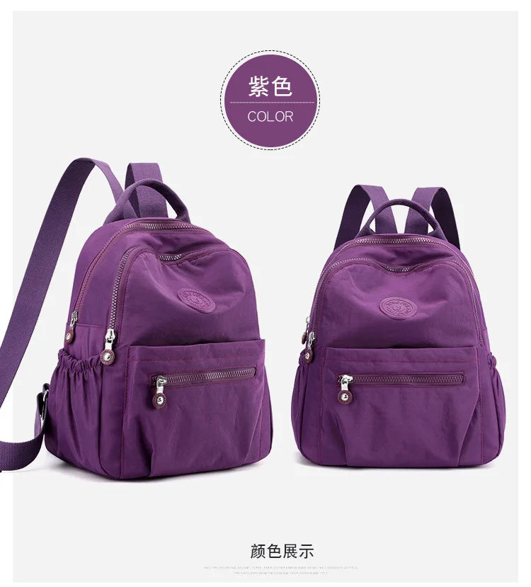 Women's Nylon Oxford Backpack | Stylish Small Rucksack