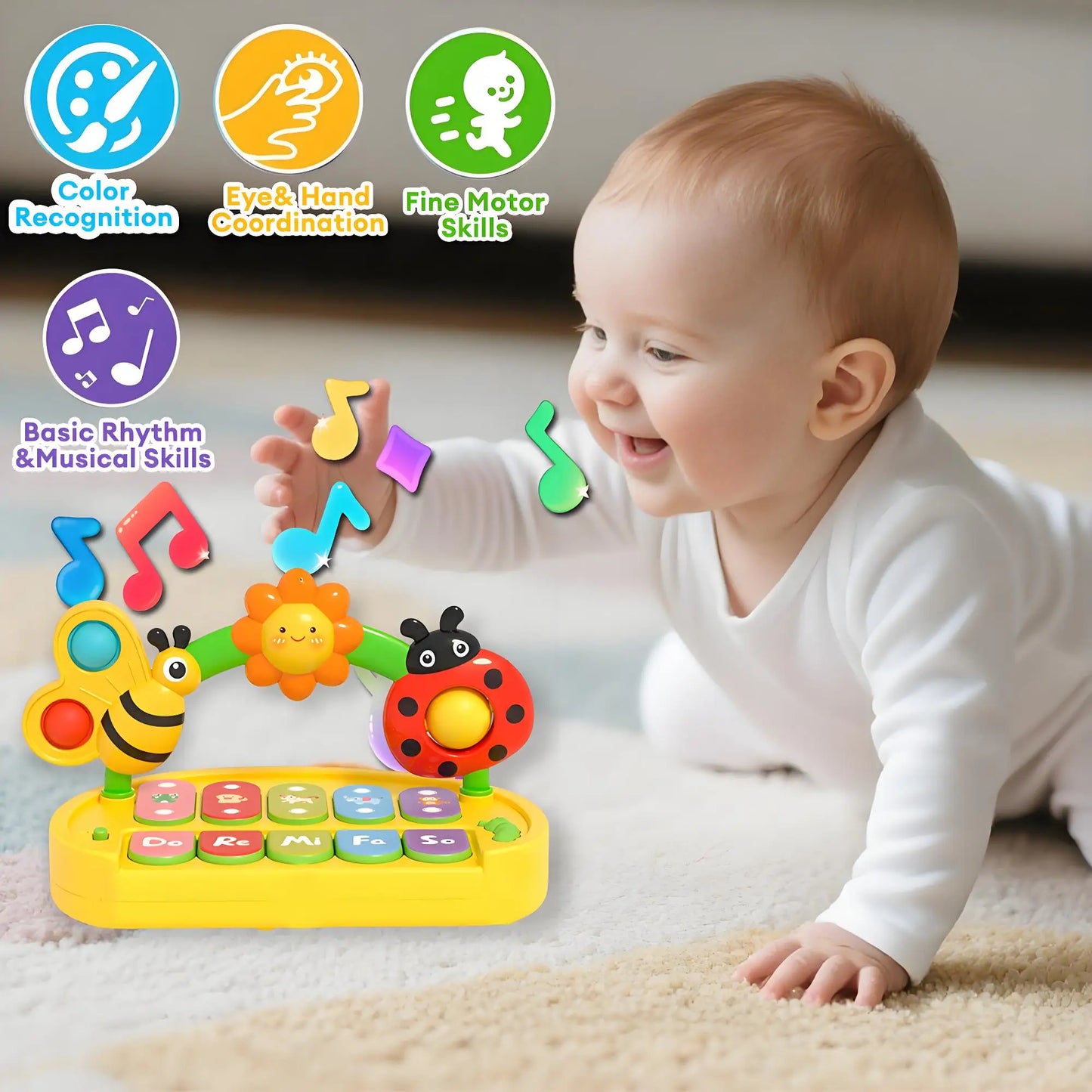 Interactive Baby Piano Toy | Light Up Musical Keyboard for Toddlers