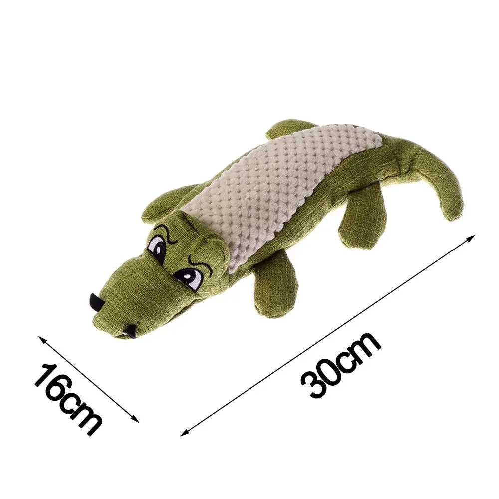 Interactive Plush Crocodile Dog Toy | Tough Chew & Squeaky Fun