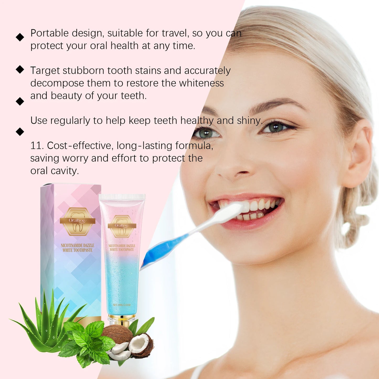 Whitening Toothpaste with Niacinamide | Fresh Breath & Plaque Removal