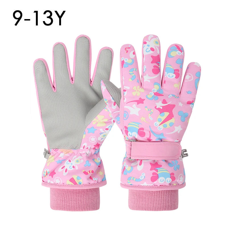Waterproof Kids Winter Gloves for Skiing, Snowboarding & Cycling