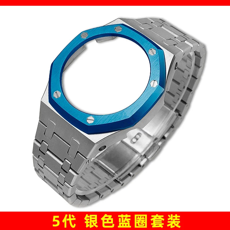 Stainless Steel Watch Case & Strap Replacement Kit | Modern Look