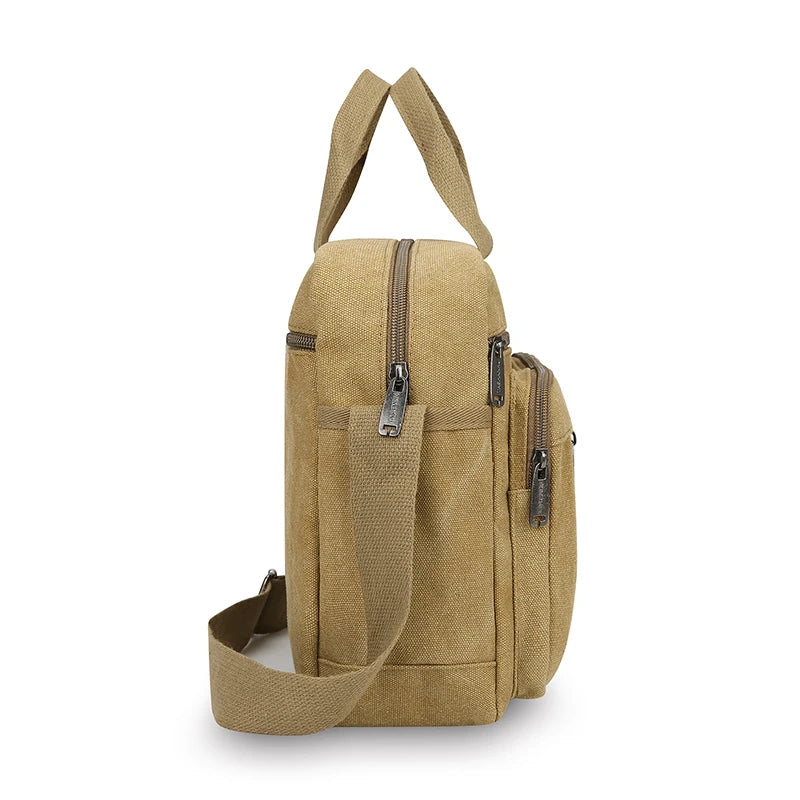 Men's Casual Canvas Shoulder Bag | Lightweight Crossbody Tote