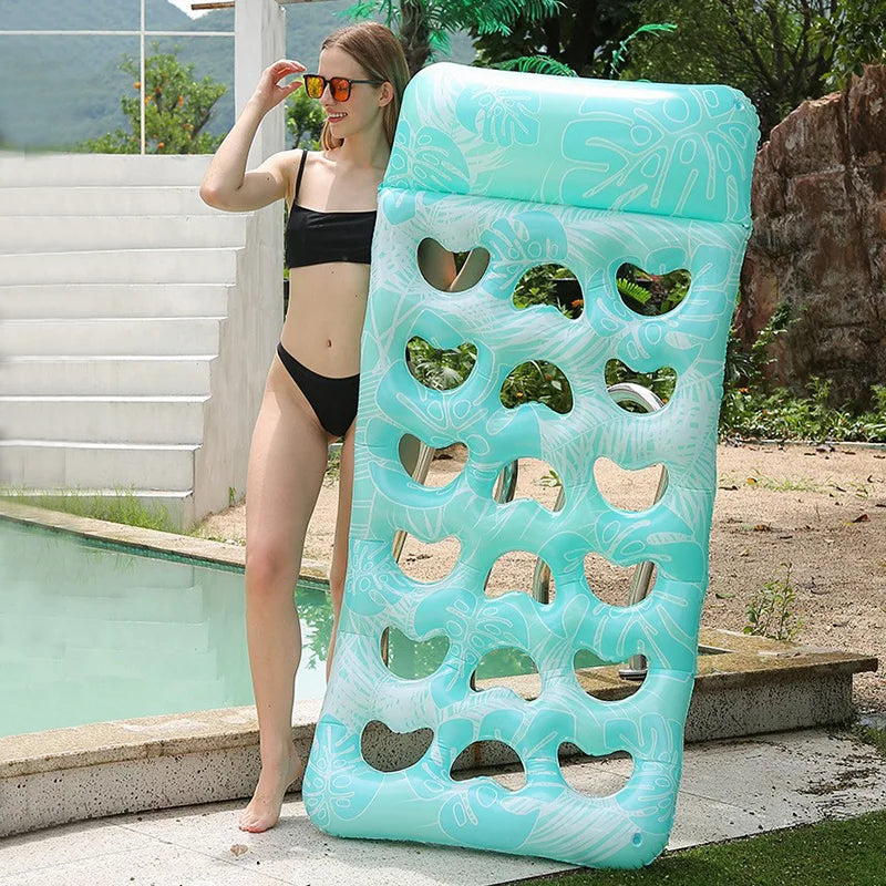 Inflatable Pool Float Raft Lounge | Comfortable Floating Mat