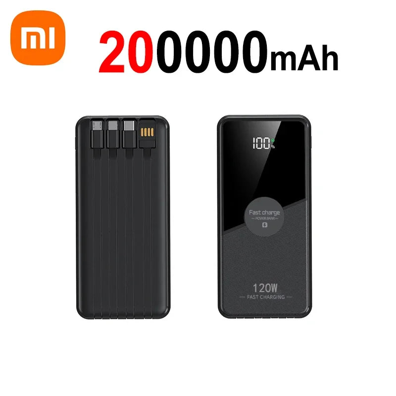 200000mAh Power Bank | Fast Charging Portable Battery Charger