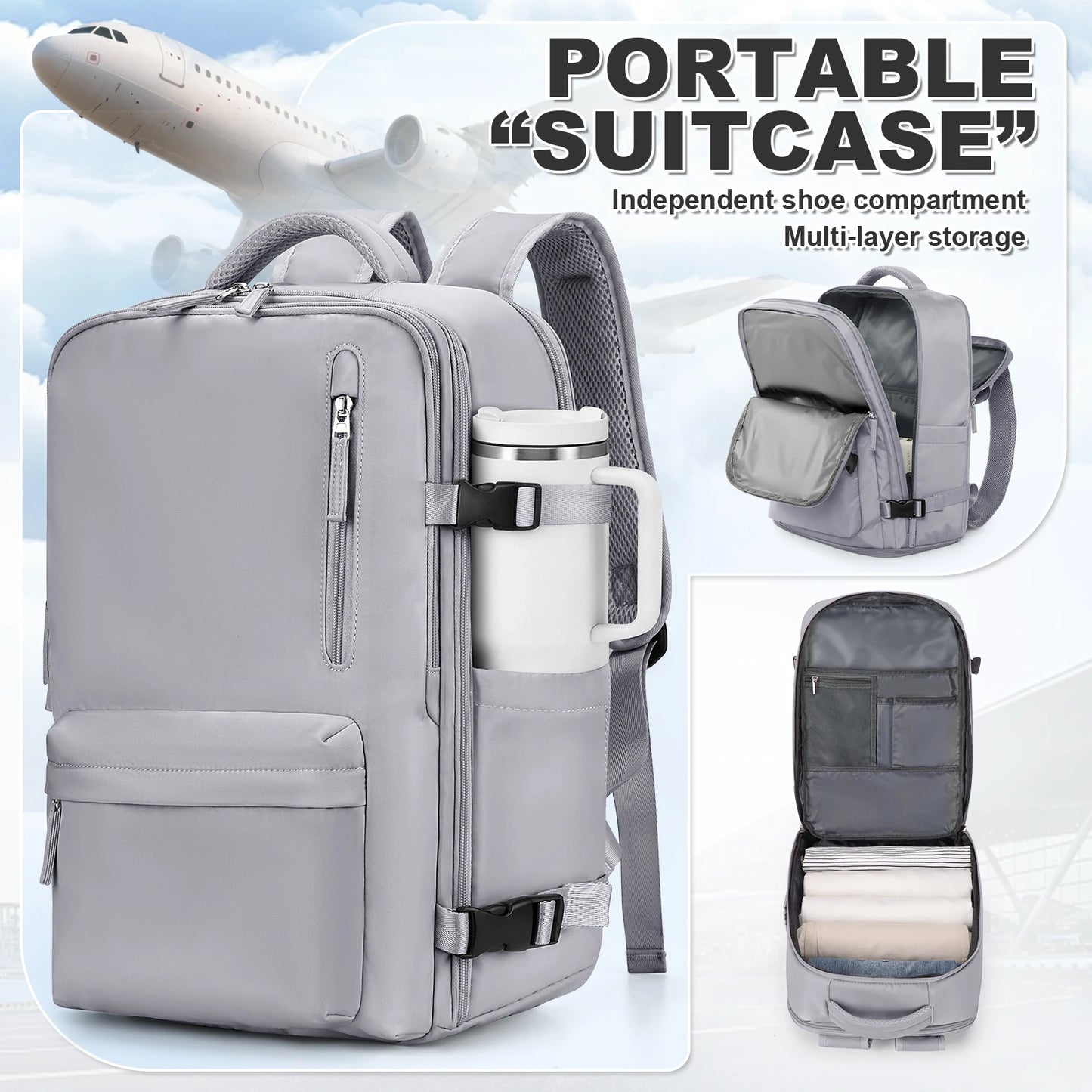 Large Capacity Cabin Backpack for Travel | Versatile & Stylish