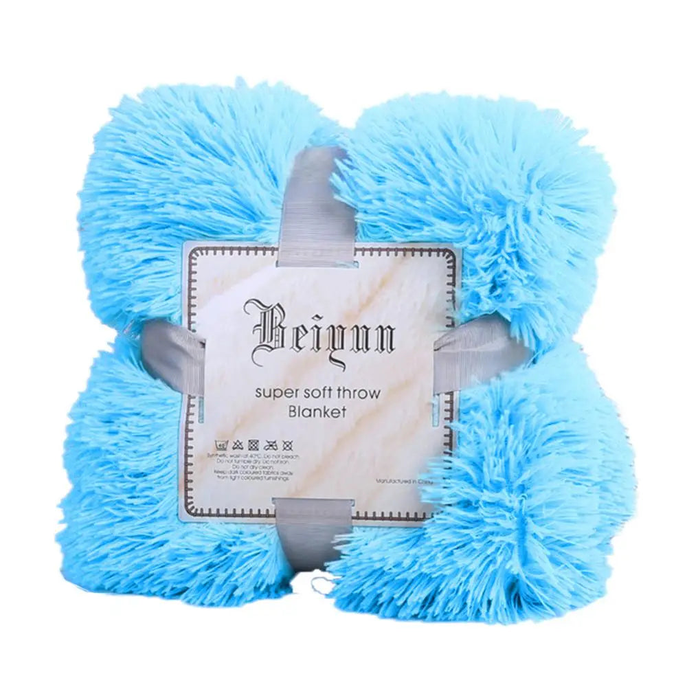 Soft Fluffy Shaggy Throw Blanket | Cozy Faux Fur Bedspread