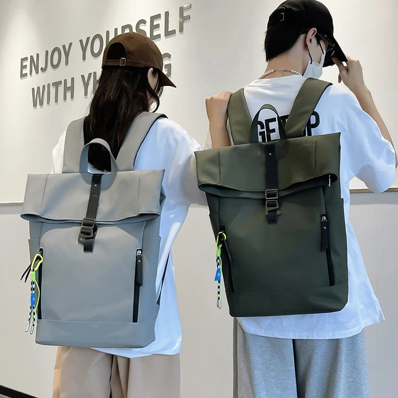 Women's Large Nylon Roll Top Backpack | Versatile Travel Companion