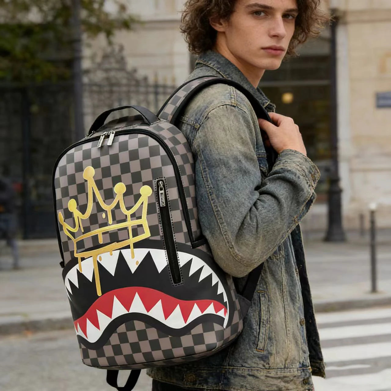 Trendy Large-Capacity Shark Mouth Backpacks for All Ages