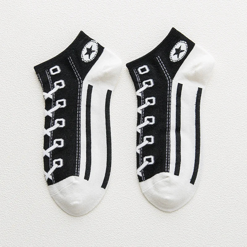Men's Casual Denim Pattern Socks | Stylish Ankle Comfort