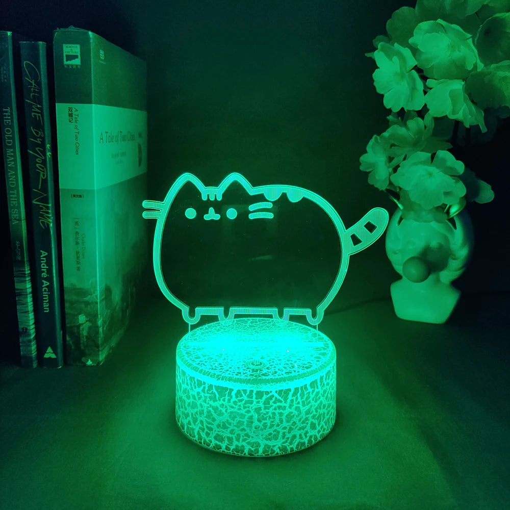 Cute 3D Cat Illusion Lamp | Adorable Nightlight for Cozy Spaces