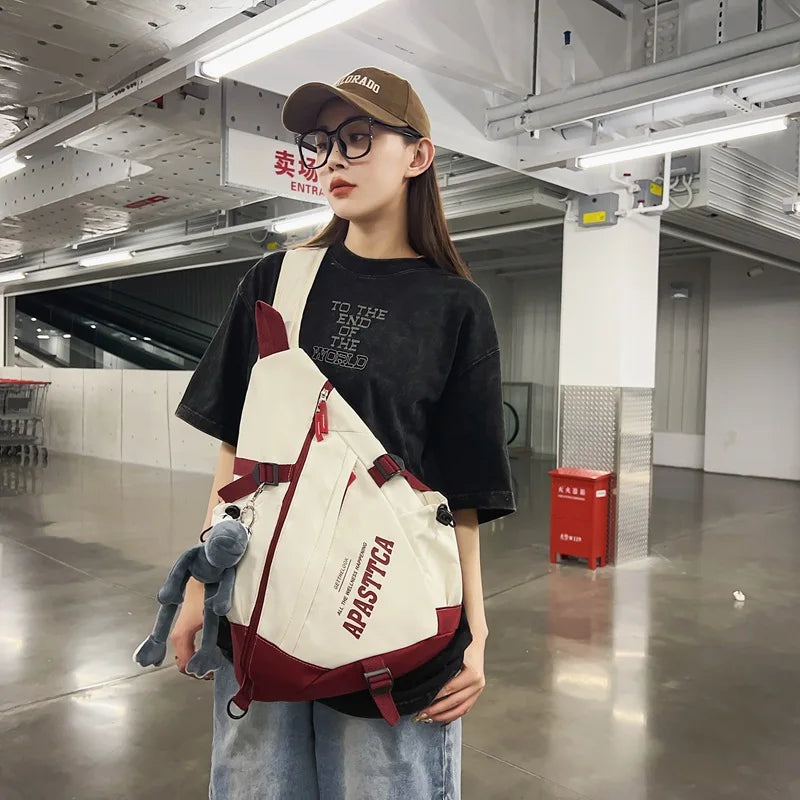 Outdoor Motorcycle Sport Travel Crossbody Bag Tactical Multifunction Waterproof Single Shoulder Backpack Unisex Casual Chest Bag
