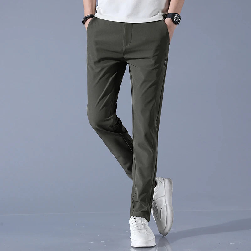 Men's Lightweight Ice Silk Golf Casual Trousers | Spring & Summer Style