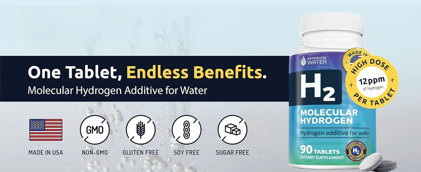 Hydrogen Water Tablets with Magnesium for Energy Boost