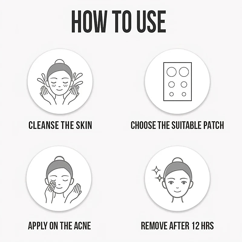 100pcs Invisible Acne Pimple Patches for Rapid Skin Healing