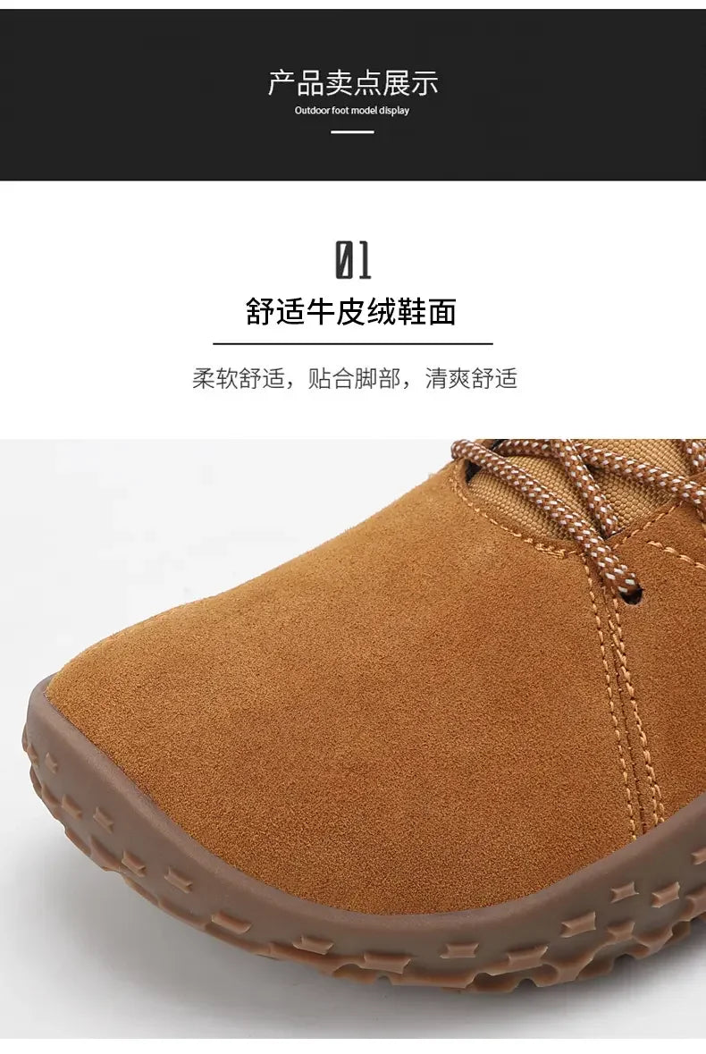 High Quality Leather Sports Shoes for Wide Feet | Anti-Slip Design