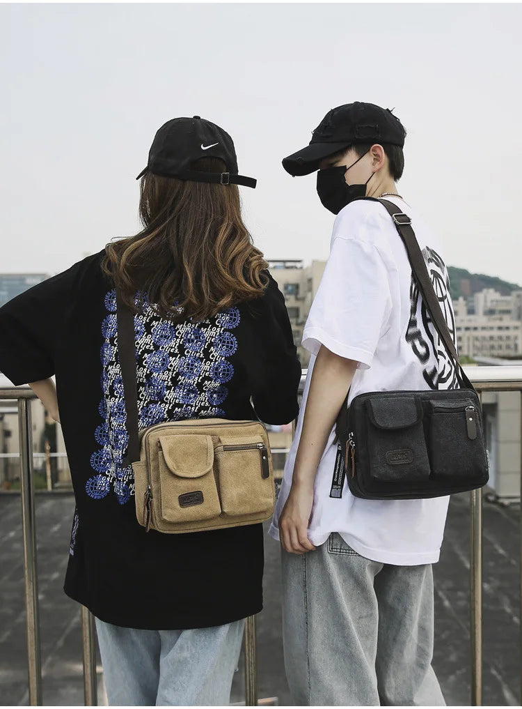 Men's Retro Canvas Shoulder Bag | Stylish Casual Messenger
