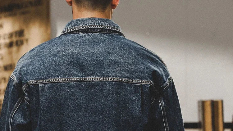 Trendy Loose Cowboy Coat for Men | Casual Denim Jackets