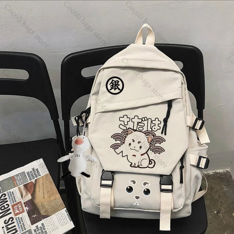 Anime-Inspired Large Capacity Print Backpack for Students