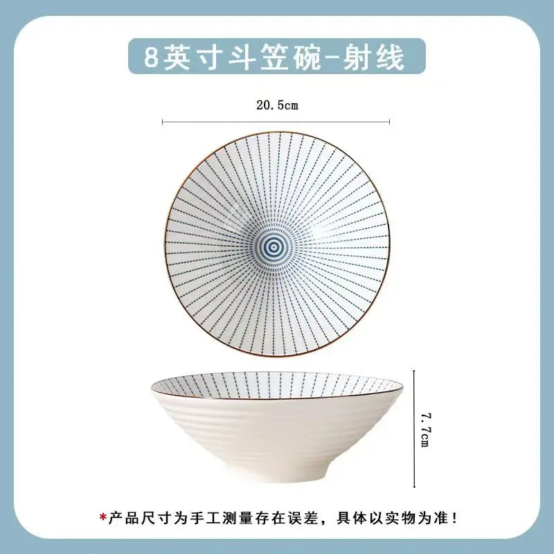 Japanese-style Ceramic Douli Bowl | Elegant Soup & Ramen Dish