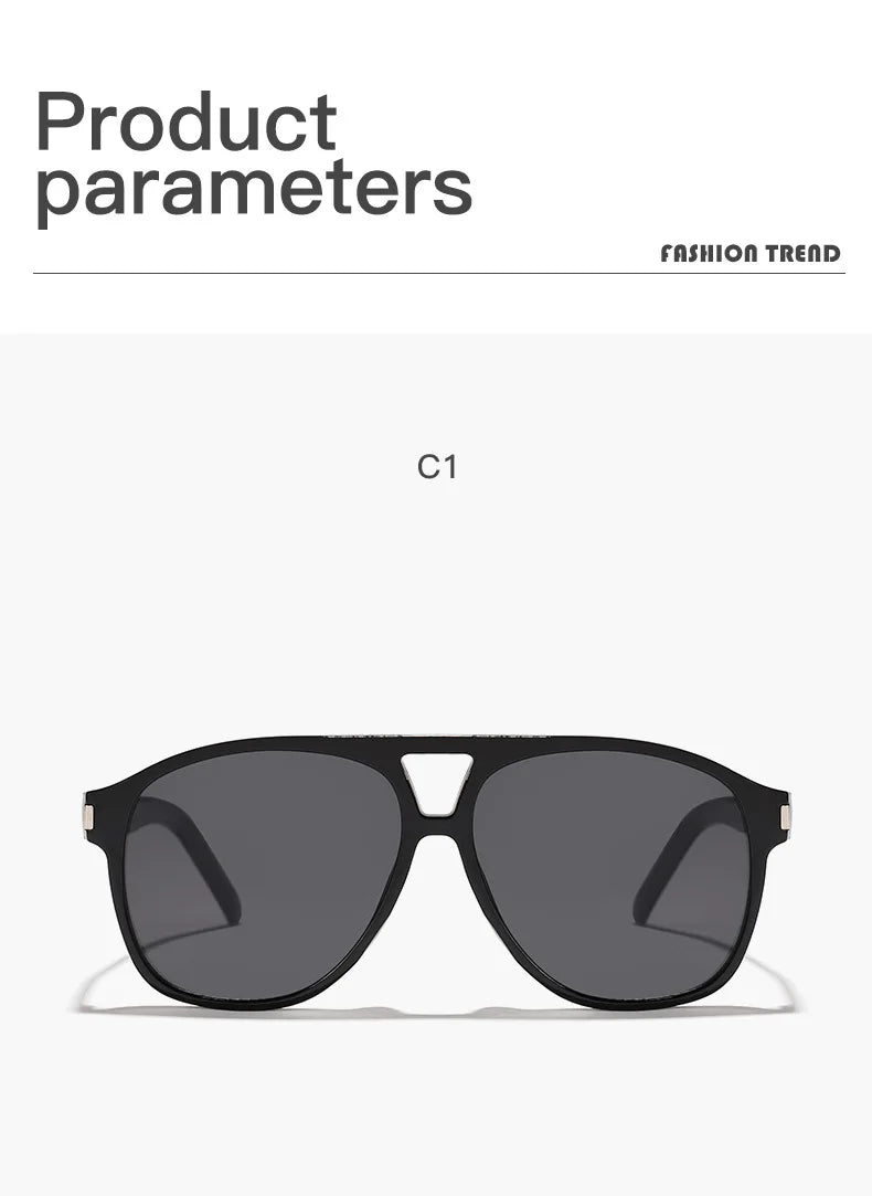 Luxury Big Frame Pilot Sunglasses | Trendy UV400 Shades