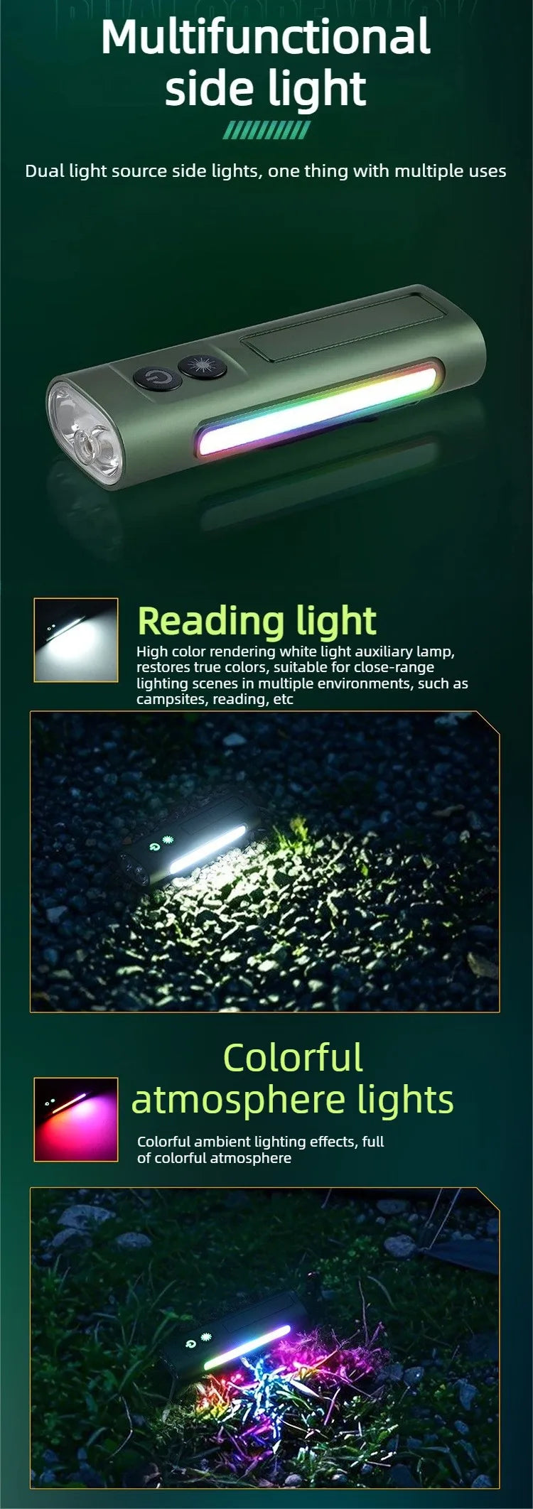 Multi-Functional EDC Flashlight | Outdoor Torch Light for Emergencies