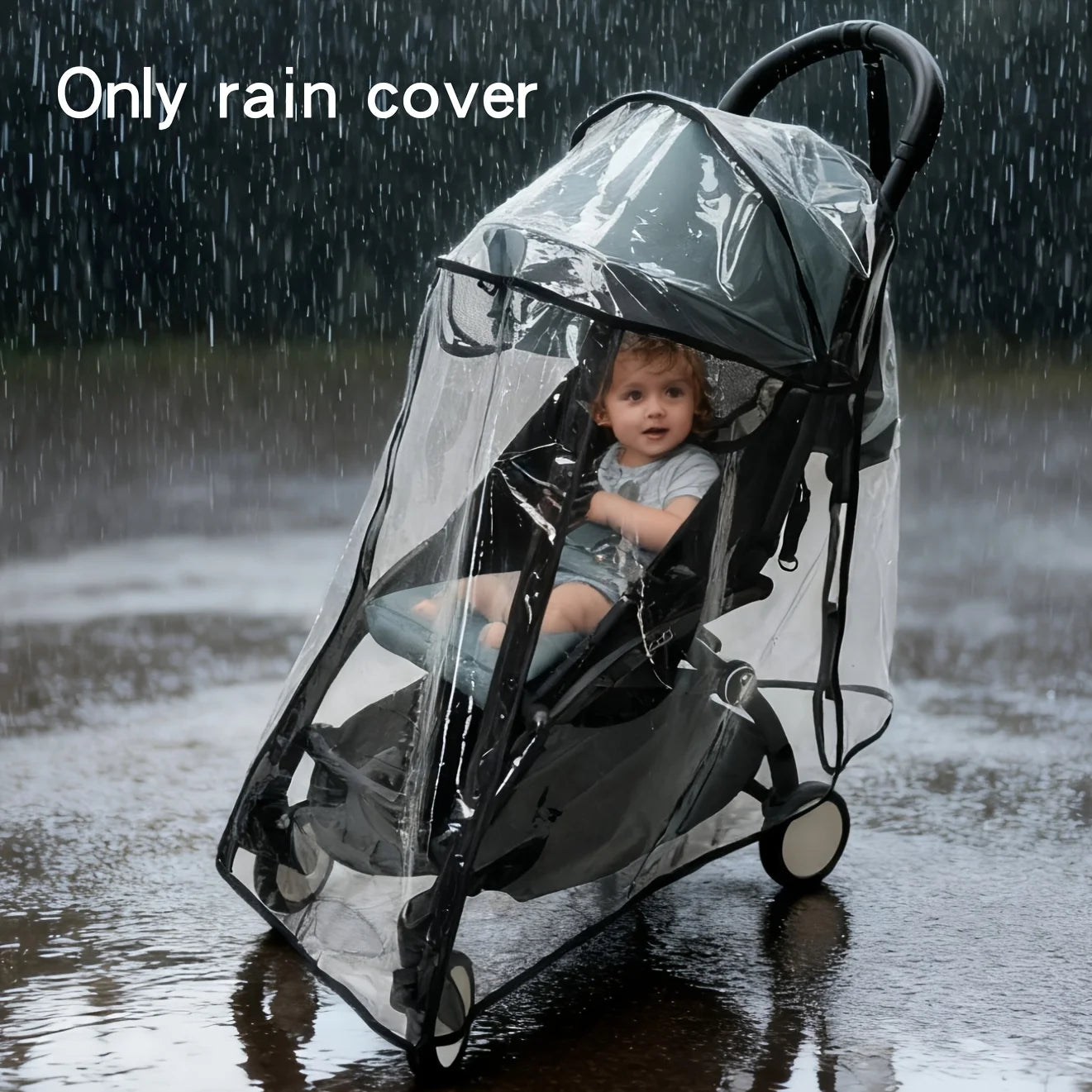 Premium Stroller Rain Cover with Dual Ventilation Holes & Double Zippers | Essential Outdoor Accessory for Babies & Toddlers
