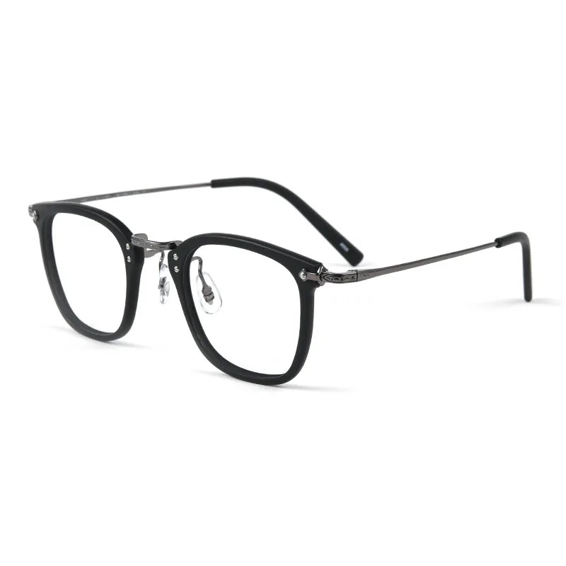 Men's Luxury Pure Titanium Rectangular Frame Eyeglasses