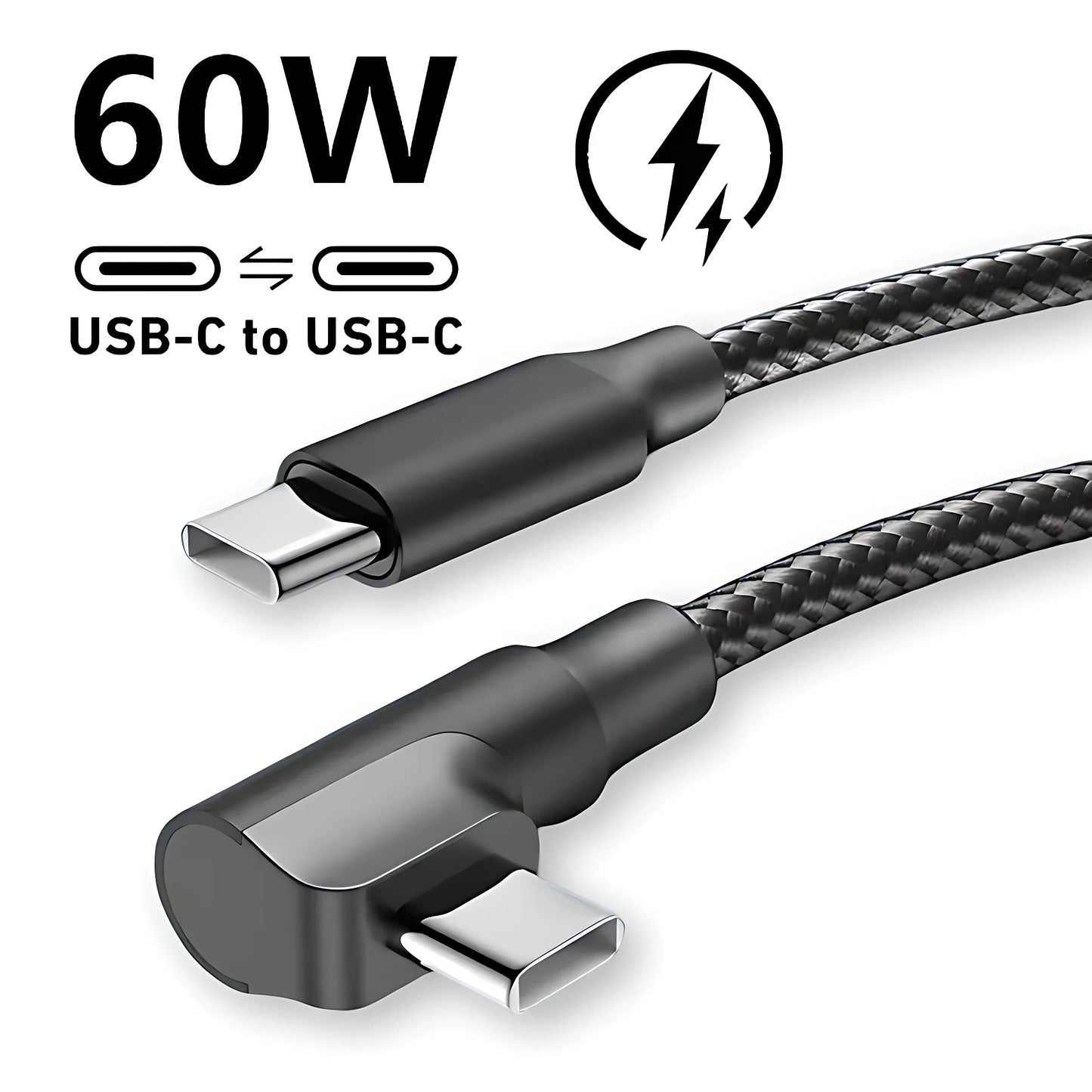 90 Degree USB-C Fast Charge Cable for Optimal Device Performance