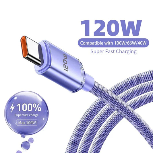 120W USB Type C Fast Charging Cable | Quick Charge Data Cord