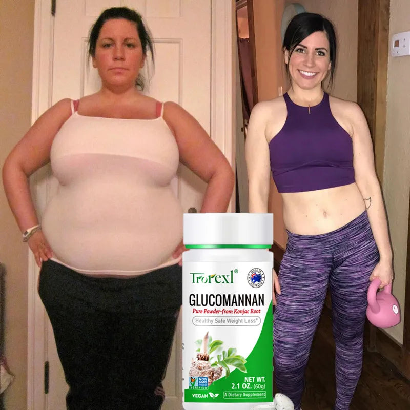 100 PCS Glucomannan Powder for Effective Weight Loss | Vegan & Gluten Free