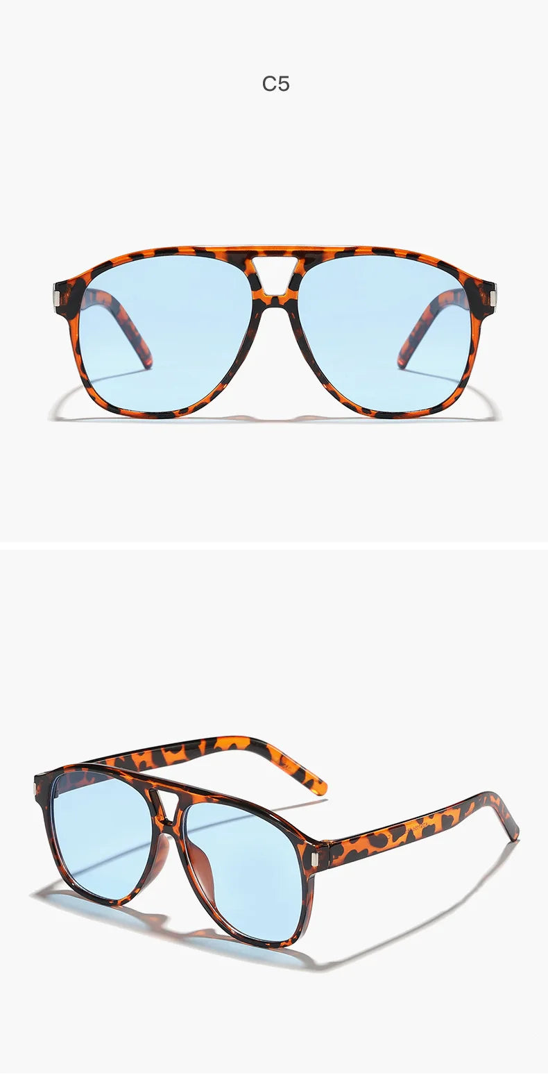 Luxury Big Frame Pilot Sunglasses | Trendy UV400 Shades