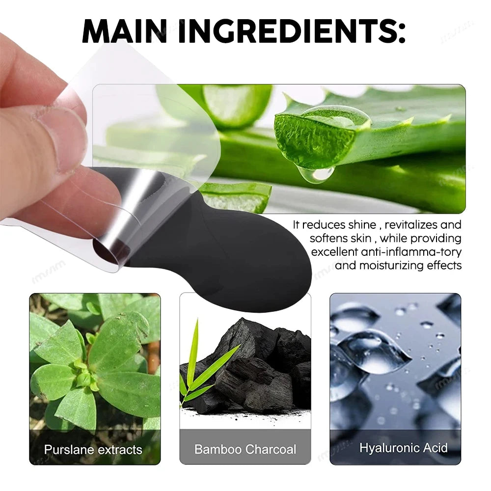 50/100PCS Charcoal Nose Strips for Blackhead Removal & Acne Treatment