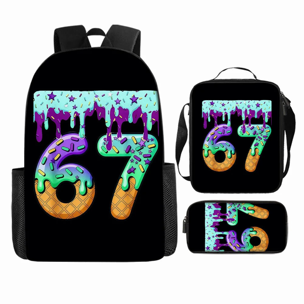 Cute Anime-Inspired Backpack & Lunch Bag Set for Students