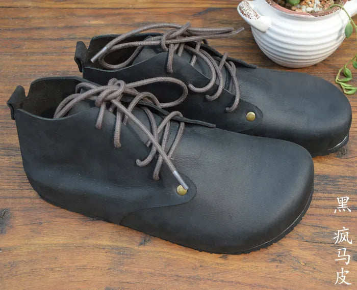Handmade High Top Genuine Leather Shoes for Women | Stylish Comfort