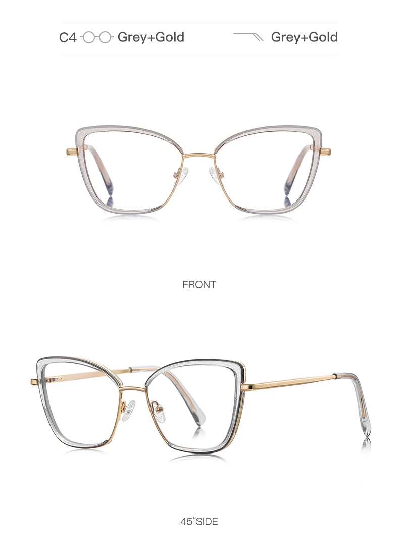 Customizable Anti Blue Light Myopia Glasses for Women | Stylish & Functional